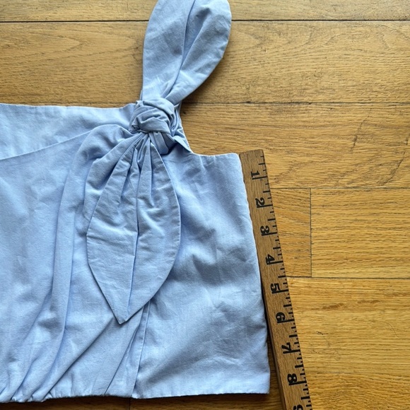 Zara New never used ,Light Blue Sleeveless Top with Bow Detail - Picture 5 of 7